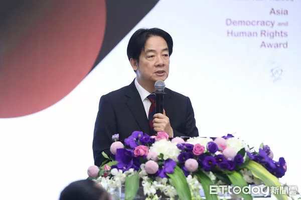 ▲總統賴清德出席亞洲民主人權獎頒獎典禮。（圖／記者林敬旻攝）