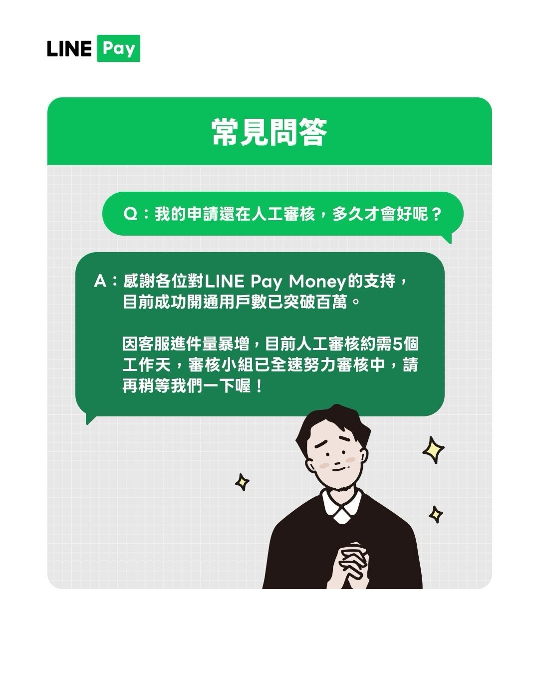 ▲▼LINE Pay Money開通審核要5天。（圖／翻攝LINE Pay臉書粉絲團）