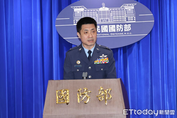 ▲空軍督察長江義誠少將10日出席國防部記者會。（圖／記者徐文彬攝）