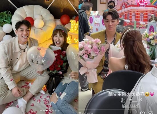 ▲陳晨威和啾啾登記結婚。（圖／翻攝自甜心IG）