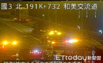 快訊／國道追撞3傷送醫　一度全線封閉