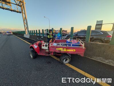 國5南下45K事故！87歲阿公「開農用機具上國道」　逆向狂衝釀追撞