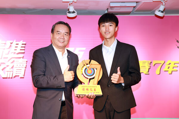 ▲2025中華企業射箭聯賽，詹豪杰、風佑築、蔡明修、邱意晴。（圖／企業射箭聯賽提供）