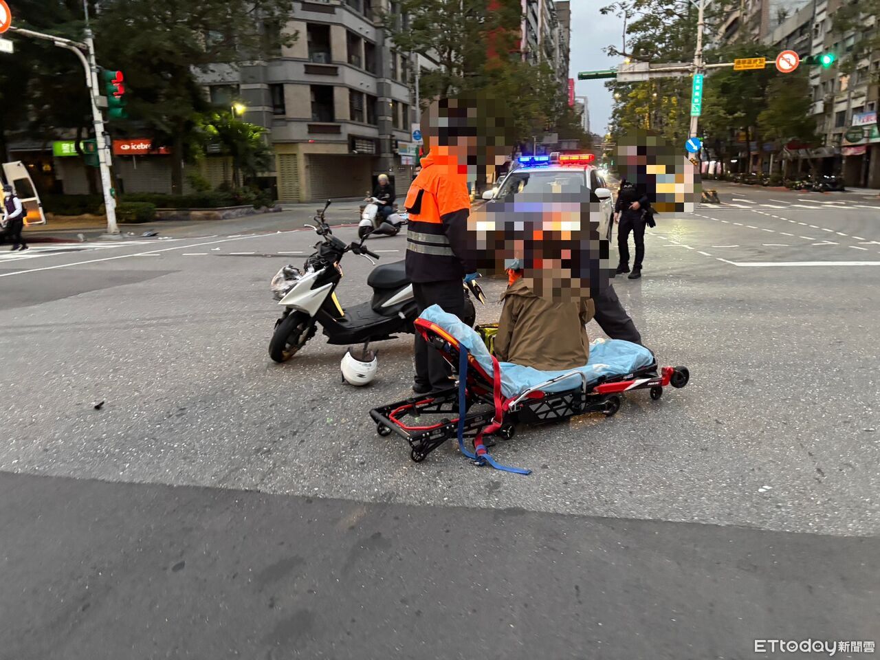 北市女闖紅燈遭趕上班員警猛撞 顱內出血亡