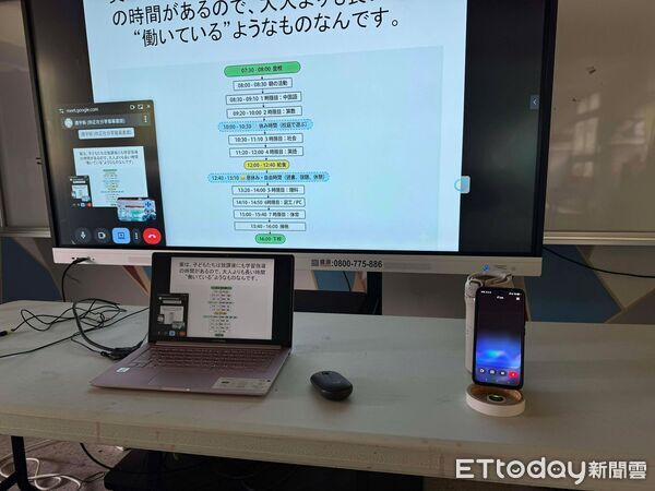 ▲▼花蓮縣源城國小與日本北海道中川町學童進行一場別開生面的跨國視訊交流。（圖／源城國小提供）
