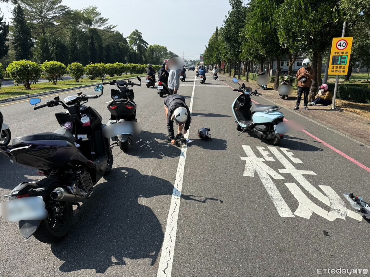 屏科大校園又車禍!男大生學府路追撞2機車 1男1女受傷送醫