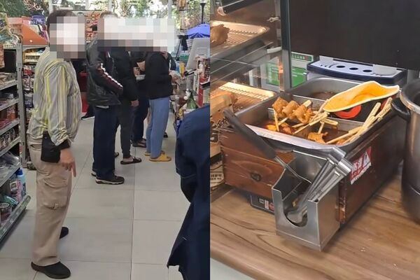 ▲台中谷關超商爆發糾紛，顧客「退關東煮」遭拒，竟將整碗倒回鍋裡。（圖／記者李陳信得翻攝）