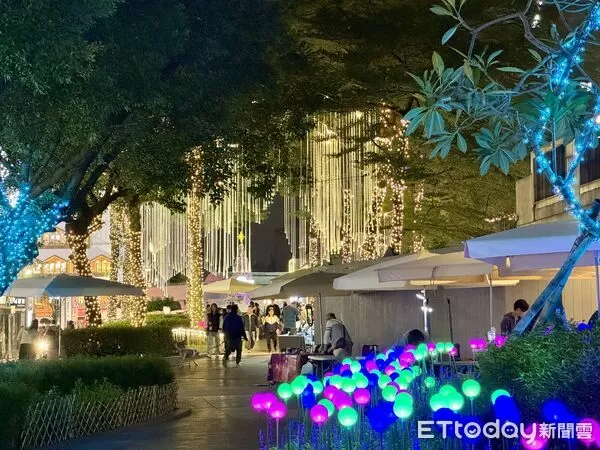 ▲2025心中山線形公園耶誕點燈。（圖／記者彭懷玉攝）