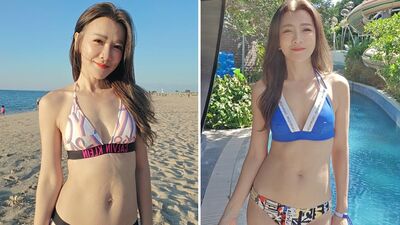 曾雅蘭49歲身材超狂!出國脫了「解放比基尼」被路人搭訕1反應羞爆