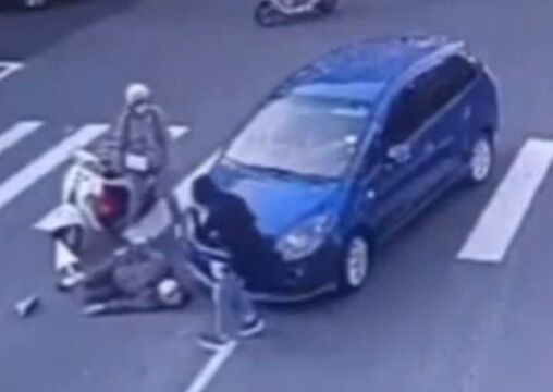 ▲彰化阿伯走行人穿越道遭撞飛。（圖／民眾提供）