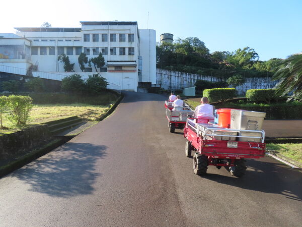 ▲▼法務部矯正署新店戒治所12日接受多個扶輪社共同捐贈2輛動力搬運車（鐵牛車），提高所內陡坡運貨效率。（圖／新店戒治所提供）