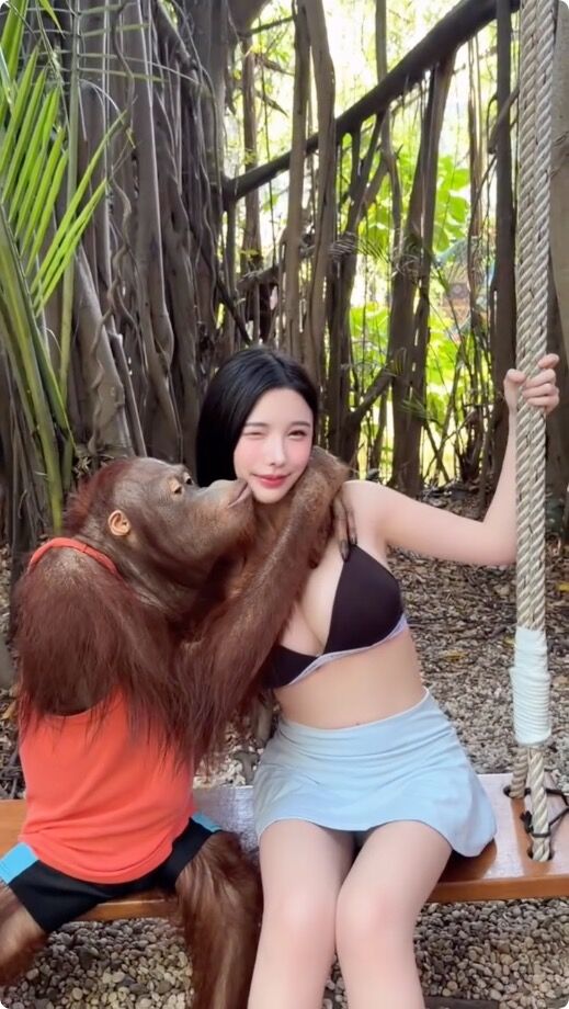 ▲▼藍星蕾被襲胸。（圖／翻攝IG／amberna_official）