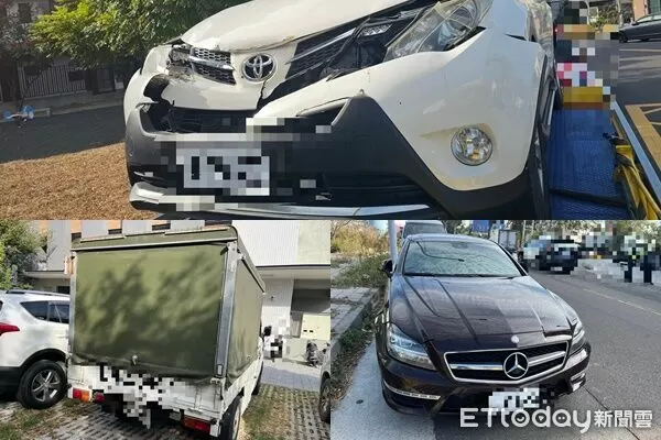 ▲▼彰化縣彰化市路段昨(12)發生3車追撞事故。（圖／記者唐詠絮翻攝）