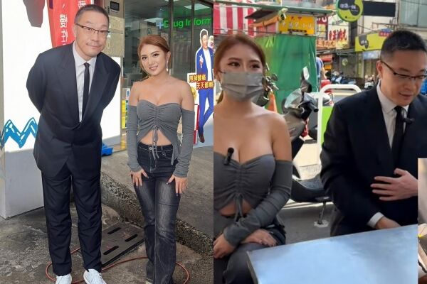 朱學恒合照爆乳闆娘「兩手放背後」　網友酸：手變乖巧了