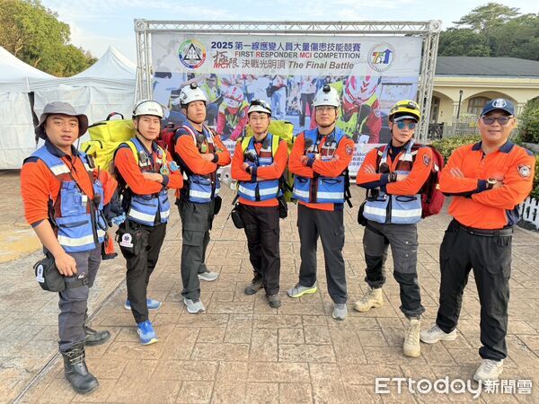 ▲台南市消防局代表隊於「2025第一線應變人員大量傷患技能競賽」中，憑藉高度默契與專業表現，勇奪「最佳團隊獎」，展現頂尖救災救護實力。（圖／記者林東良翻攝，下同）