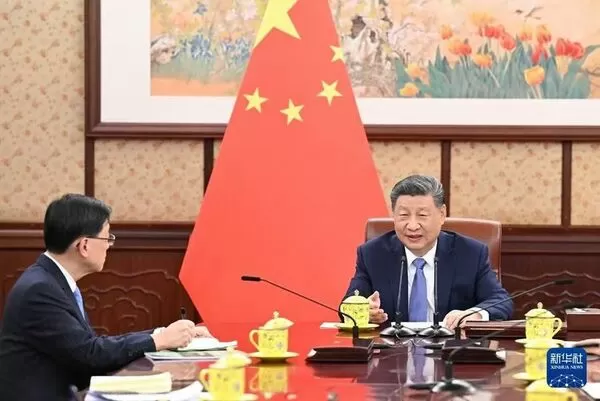 ▲▼香港特首李家超向習近平述職。（圖／翻攝新華社）