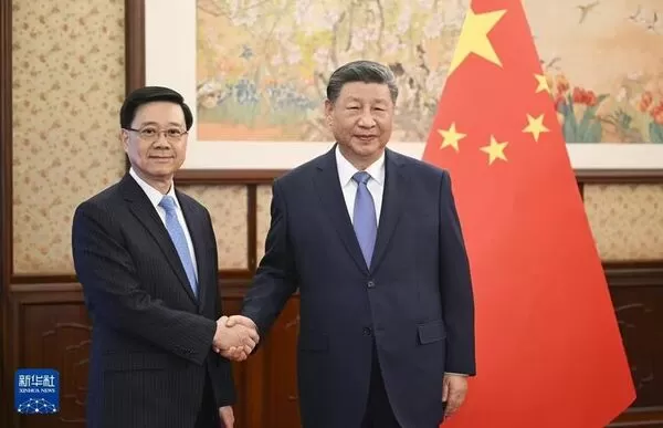 ▲▼香港特首李家超向習近平述職。（圖／翻攝新華社）