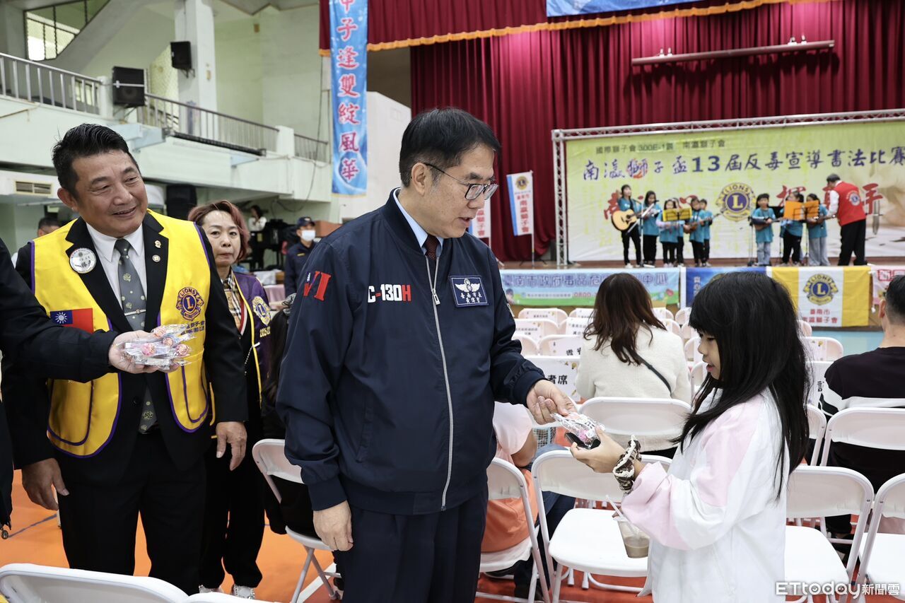 南瀛獅子盃書法賽變身反毒「隱形教材」 黃偉哲讚從校園扎根守護下一代