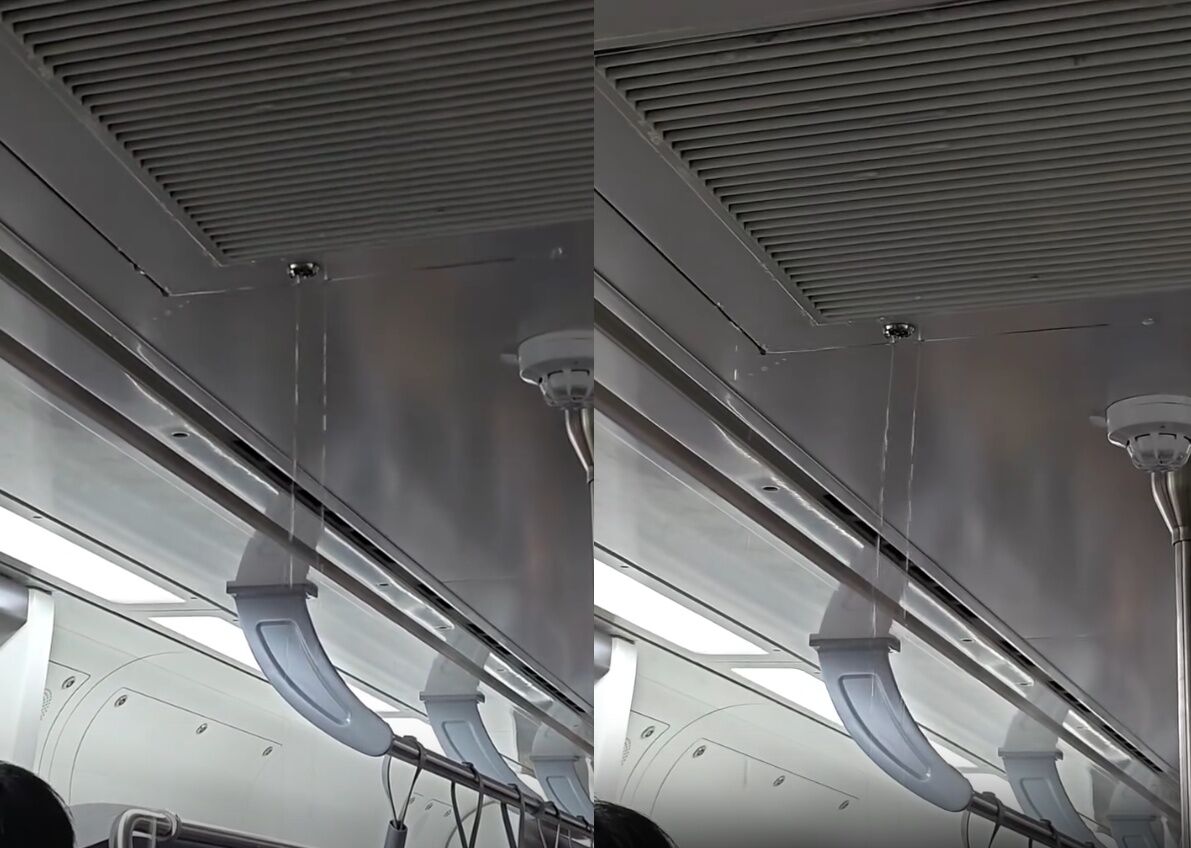 最美區間車變「常駐花灑」!EMU900車廂狂滴水畫面曝 台鐵道歉了