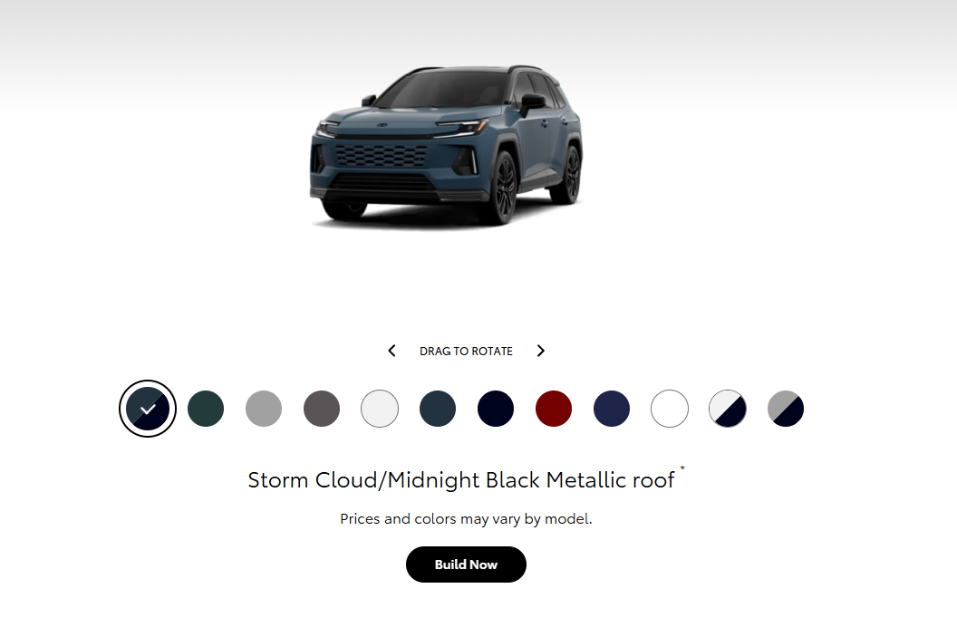 ▲新一代TOYOTA RAV4北美官網上線！車型、車色選擇豐富。（圖／翻攝自TOYOTA）