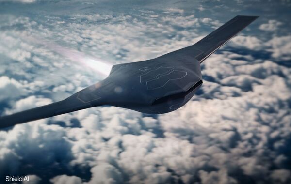 ▲▼X-BAT無人戰鬥機搭載Hivemind人工智慧自主系統，預計2026年首飛。（圖／翻攝自Shield AI「X」帳號）