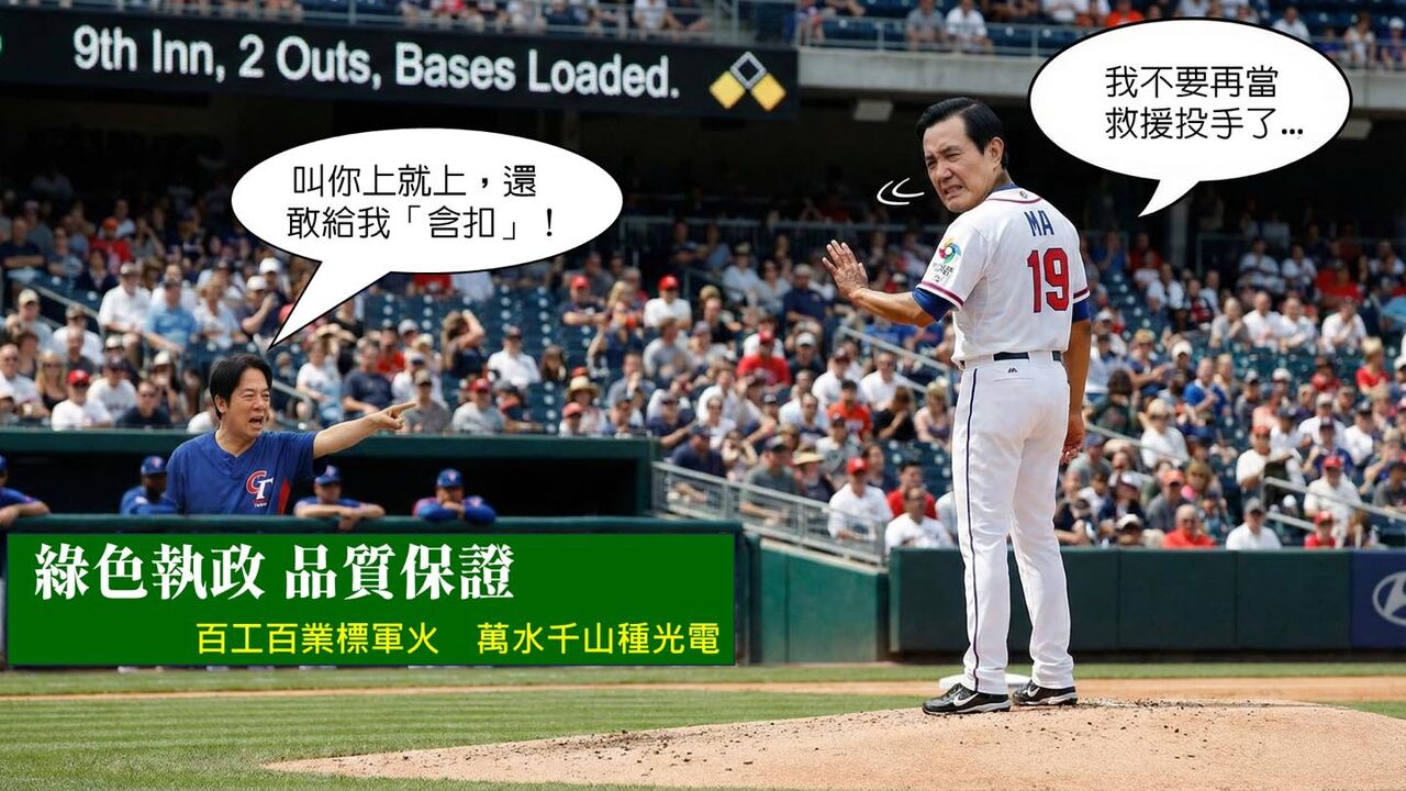 不想再當馬維拉! 馬英九貼「與賴清德球場AI圖」嘆:我還要救援幾次