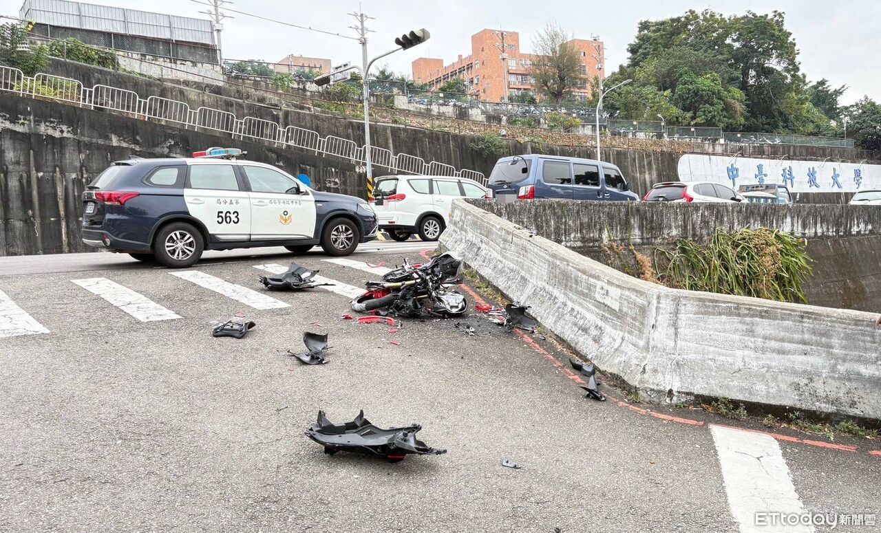 台中重機騎士自撞「橋面摔落」亡!死者為勤益科大生 校方哀慟