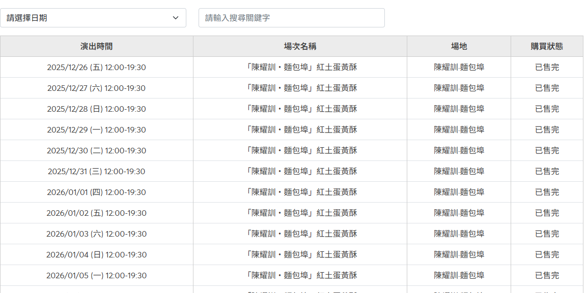 ▲陳耀訓春節蛋黃酥「開賣30分鐘才完售」。（圖／取自拓元售票系統）