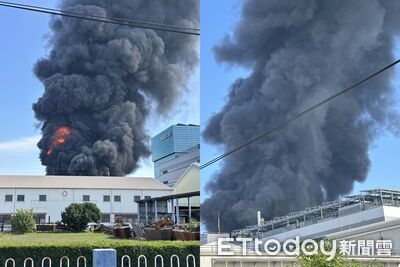 快訊／大發工業區塑膠工廠大火　濃煙狂竄網急喊：快戴上口罩