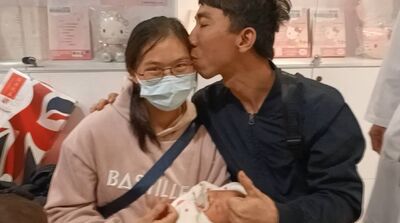 增產報國！彰化溪州青農夫妻喜迎第六寶　醫院、公所加碼催生