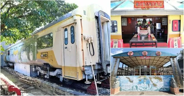 ▲▼楊梅景點全台唯一「自強號車廂土地公廟」！鐵道迷必訪的秘境廟宇，百年伯公與英國貴婦的奇幻相遇。（圖／部落客VIVIYU提供）