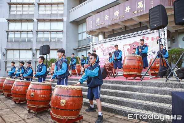 ▲萬丹紅豆牛奶節記者會暖身。（圖／黃耀寬提供）