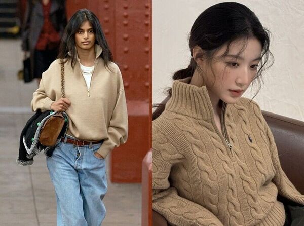 「半拉鍊上衣」秋冬將取代大學T！舒華、Sana也穿了　5款推薦一次看