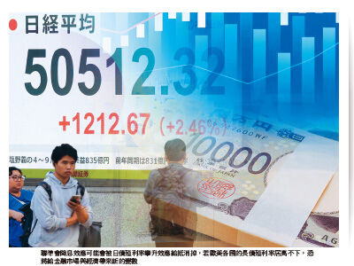 日長債殖利率攀升掀蝴蝶效應　鷹歌大戰美降日升