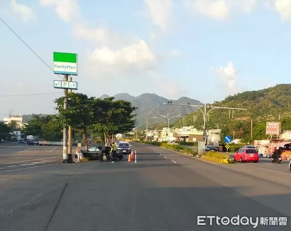 ▲台1線448.5公里北上車道交通事故。（圖／記者陳崑福翻攝）