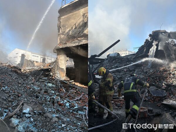 ▲▼ 燒到白天變黑夜！高雄塑膠廠大火狂燒20hrs撲滅　最新空污監測曝光。（圖／記者賴文萱翻攝）