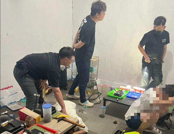 ▲▲彰化通緝犯夥同姪子成立製毒工廠。（圖／彰化地檢提供）