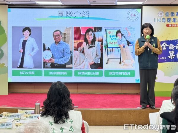 ▲台南市社會局長郭乃文指出，台南歷經多起天災，社會局動員社工與志工投入災後復原，陪伴市民走過艱難時刻。（記者林東良攝，下同）