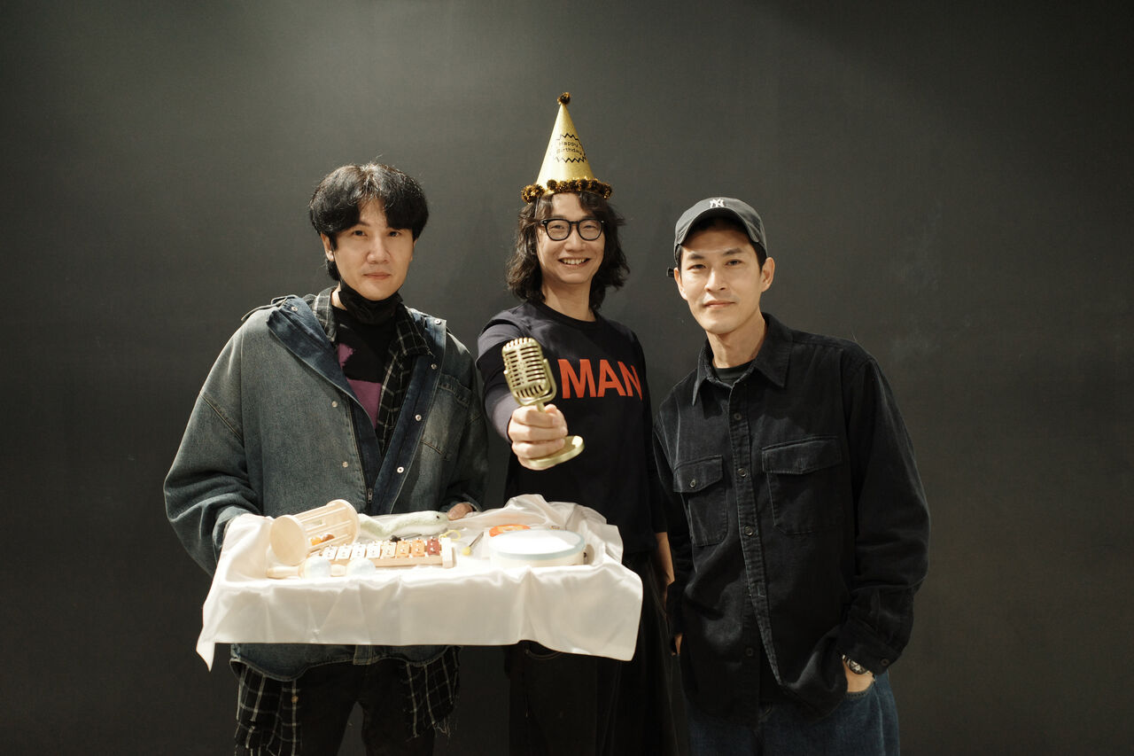 ▲▼宇宙人＋白河幫合體為方Q慶生。（圖／相信音樂提供）