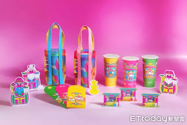 ▲▼茶湯會攜手台灣本土插畫家「不知道同學」，以財神爺、土地公、月老為靈感推出全新聯名活動，。（圖／茶湯會提供）