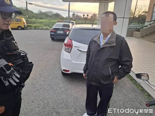 ▲李姓男子寒風中迷途5公里。（圖／大園警分局提供）