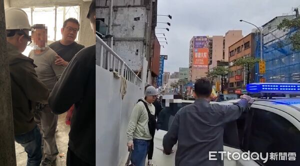 ▲葉男砍死陳姓老翁後跑回新莊工地上班，遭警循線逮捕。（圖／記者陳以昇翻攝）