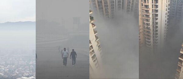 冬季霧霾籠罩塞拉耶佛市區，能見度大幅下降，當局緊急啟動交通與施工管制因應空氣汙染。（翻攝自X）