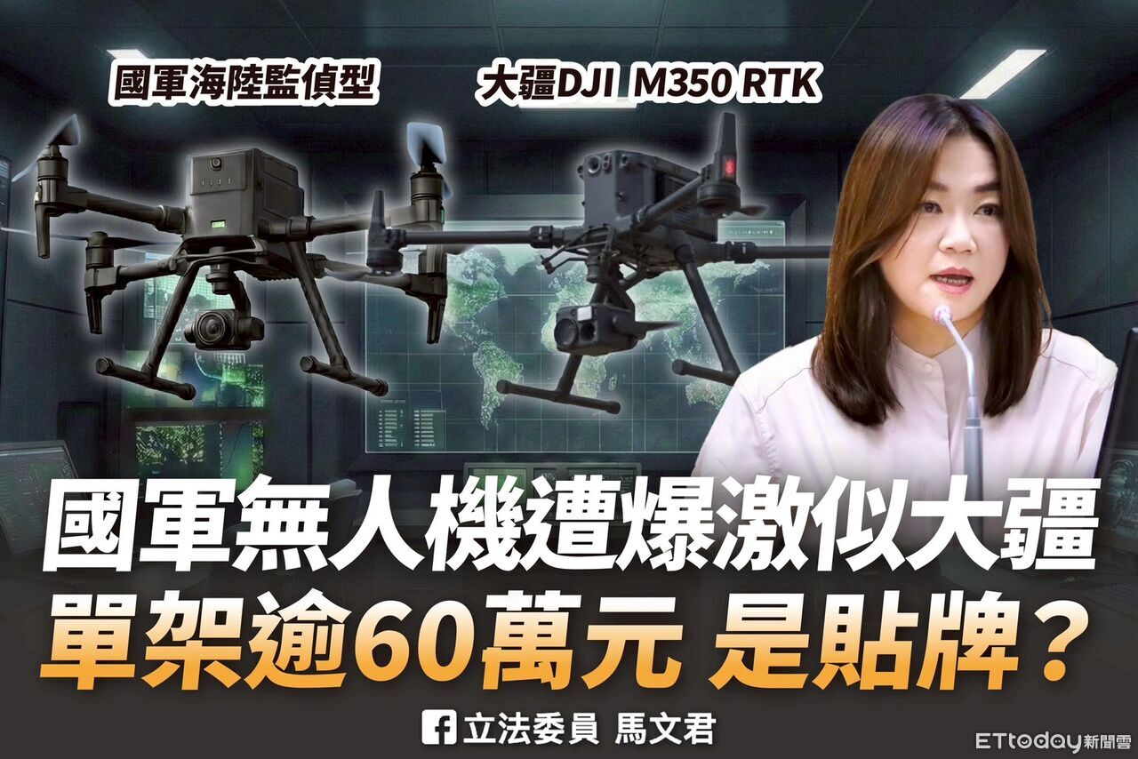 爆6.1億監偵無人機「像極了大疆」 藍疑有國安疑慮要國防部說明