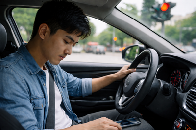 紅燈看手機挨罰3000!法官判「撤銷裁罰」:警方取締積非成是