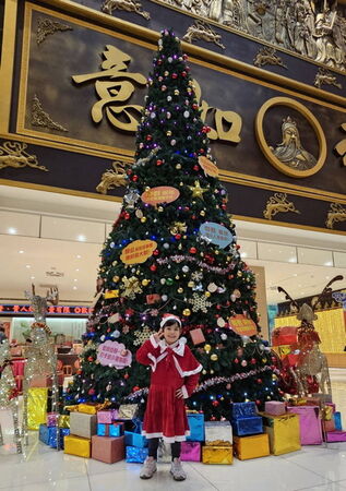 ▲威天宮打造寺廟室內最高聖誕樹超吸睛