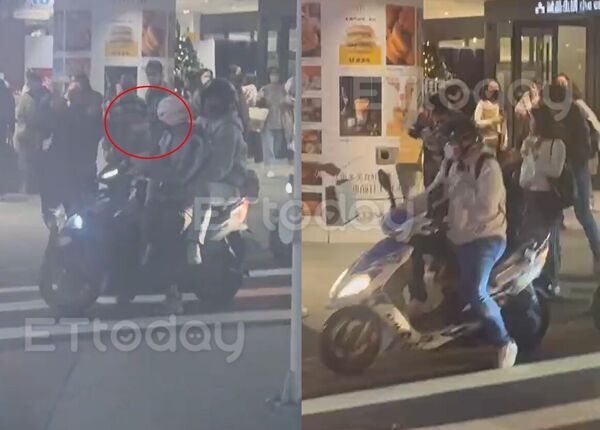 ▲張文持刀刺向騎士脖子。（圖／記者陳以昇攝） 北捷,恐怖攻擊,張文,隨機殺人,隨機砍人,北捷砍人,北捷隨機砍人,煙霧彈