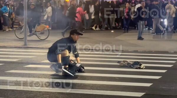 ▲ETtoday記者目擊中山站隨機砍人，張文犯案經過。（圖／記者陳以昇攝）