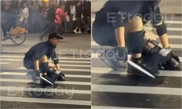 ▲ETtoday記者目擊中山站隨機砍人，張文犯案經過。（圖／記者陳以昇攝）