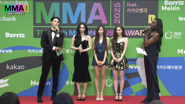 ▲▼MMA／aespa缺一人現身！Winter紅毯上縮成一團發抖　直播畫面惹心疼。（圖／翻攝自Melon YouTube）